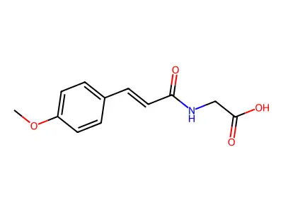 Glycine, N-[3-(4-methoxyphenyl)-1-oxo-2-propenyl]- structure
