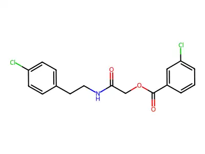 2-{[2-(4-Chlorophenyl)ethyl]amino}-2-oxoethyl 3-chlorobenzoate structure