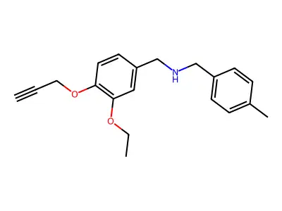 3-Ethoxy-N-[(4-methylphenyl)methyl]-4-(2-propyn-1-yloxy)benzenemethanamine structure