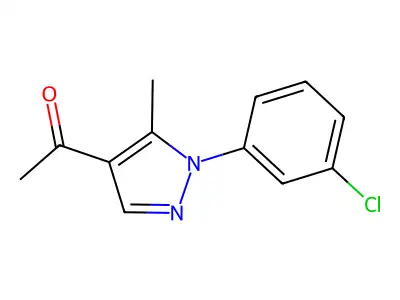 1-[1-(3-chlorophenyl)-5-methyl-1H-pyrazol-4-yl]ethan-1-one structure