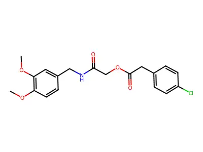 [2-[(3,4-Dimethoxyphenyl)methylamino]-2-oxoethyl] 2-(4-chlorophenyl)acetate structure