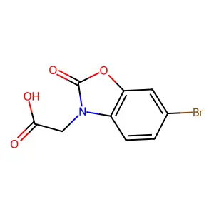 (6-bromo-2-oxo-1,3-benzoxazol-3(2H)-yl)acetic acid structure