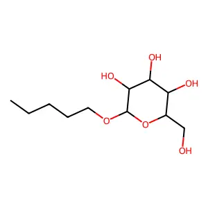 Pentyl D-glucoside structure