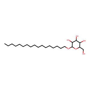Heptadecyl D-glucoside structure