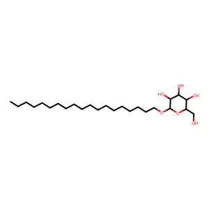Nonadecyl D-glucoside structure