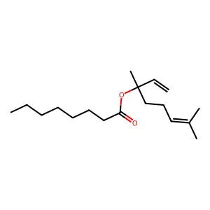 Linalyl octanoate structure