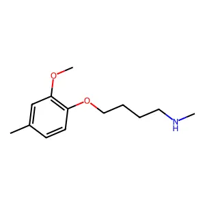 4-(2-methoxy-4-methylphenoxy)-N-methylbutan-1-amine structure