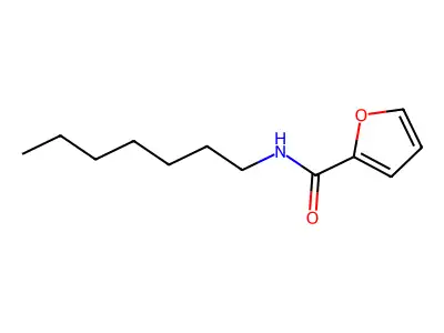 N-heptylfuran-2-carboxamide structure