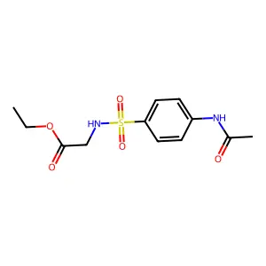 Ethyl 2-[(4-acetamidophenyl)sulfonylamino]acetate structure