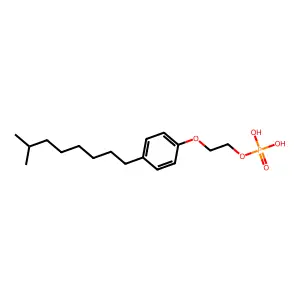 2-(2(or 4)-Isononylphenoxy)ethyl dihydrogen phosphate structure