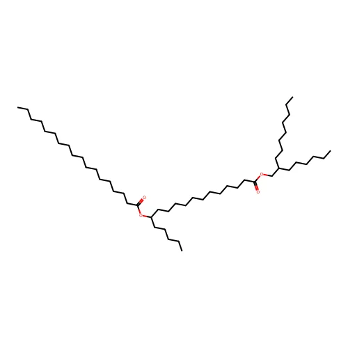 2-Hexyldecyl 12-((1-oxooctadecyl)oxy)octadecanoate structure