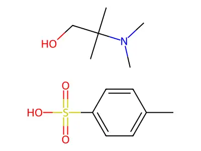 1-Propanol, 2-(dimethylamino)-2-methyl-, 4-methylbenzenesulfonate (1:1) structure