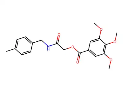 [2-[(4-Methylphenyl)methylamino]-2-oxoethyl] 3,4,5-trimethoxybenzoate structure