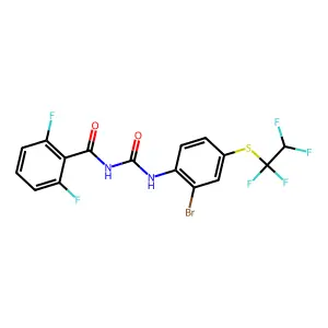 N-((2-Bromo-4-(1,1,2,2-tetrafluoroethylsulfanyl)phenyl]carbamoyl]-2,6-difluorobenzamide structure