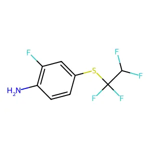2-Fluoro-4-(1,1,2,2-tetrafluoroethylsulfanyl)aniline structure