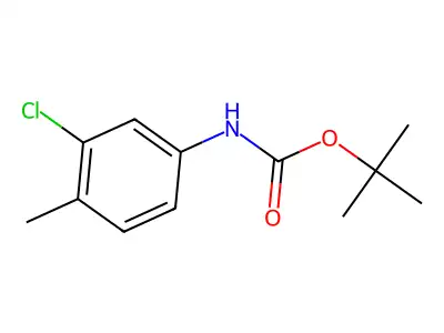 Carbamic acid, (3-chloro-4-methylphenyl)-, 1,1-dimethylethyl ester structure