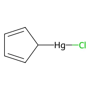 Cyclopentadien-5-yl mercuric chloride structure
