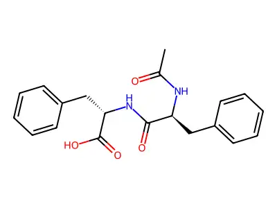 N-(N-Acetyl-3-phenyl-L-alanyl)-3-phenyl-L-alanine structure
