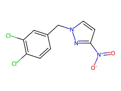 1-(2-chloro-6-fluorobenzyl)-4-nitro-1H-pyrazole structure