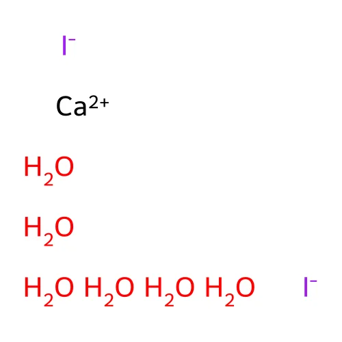 Calcium iodide, hexahydrate structure