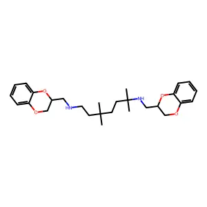 1,4-Benzodioxan-2-methylamine, N,N'-(1,1,4,4-tetramethylhexamethylene)bis- structure