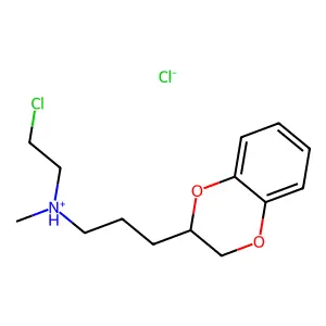 1,4-Benzodioxan-2-propylamine, N-(2-chloroethyl)-N-methyl-, hydrochloride structure