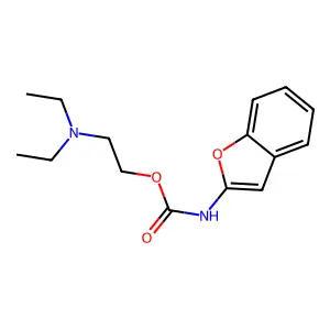2-Benzofurancarbamic acid, (2-(diethylamino)ethyl) ester structure