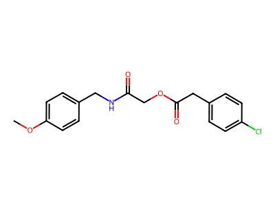 [2-[(4-Methoxyphenyl)methylamino]-2-oxoethyl] 2-(4-chlorophenyl)acetate structure