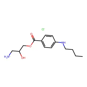 3-Amino-2-hydroxypropyl 4-(butylamino)benzoate--hydrogen chloride (1/1) structure