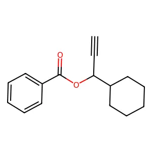 1-Cyclohexylprop-2-yn-1-yl benzoate structure