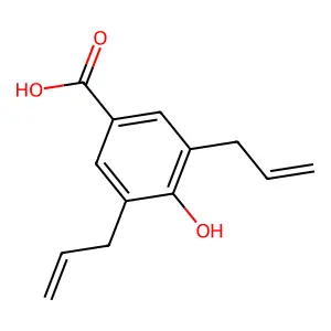 Benzoic acid, 3,5-diallyl-4-hydroxy- structure
