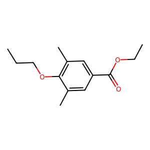 Benzoic acid, 3,5-dimethyl-4-propoxy-, ethyl ester structure