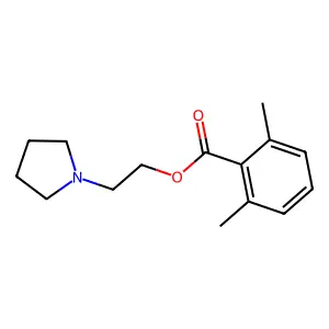 Benzoic acid, 2,6-dimethyl-, 2-(1-pyrrolidinyl)ethyl ester structure