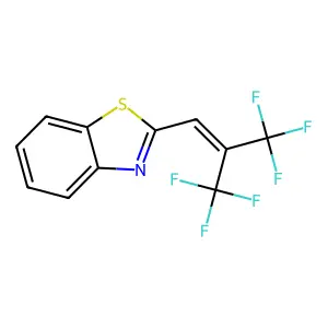Benzothiazole, 2-(3,3,3-trifluoro-2-(trifluoromethyl)-1-propenyl)- structure
