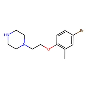 1-[2-(4-Bromo-2-methylphenoxy)ethyl]piperazine structure