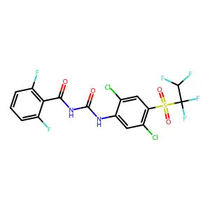 N-((2,5-Dichloro-4-(1,1,2,2-tetrafluoroethylsulfonyl)phenyl)carbamoyl)-2,6-difluorobenzamide structure