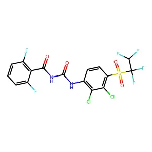 N-((2,3-Dichloro-4-(1,1,2,2-tetrafluoroethylsulfonyl)phenyl)carbamoyl)-2,6-difluorobenzamide structure