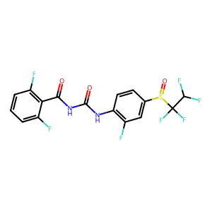 2,6-Difluoro-N-((2-fluoro-4-(1,1,2,2-tetrafluoroethylsulfinyl)phenyl)carbamoyl)benzamide structure