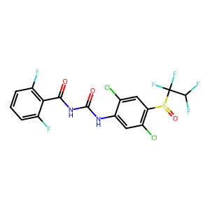 N-((2,5-Dichloro-4-(1,1,2,2-tetrafluoroethylsulfinyl)phenyl)carbamoyl)-2,6-difluorobenzamide structure