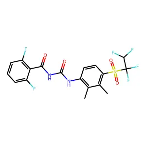 N-((2,3-Dimethyl-4-(1,1,2,2-tetrafluoroethylsulfonyl)phenyl)carbamoyl)-2,6-difluorobenzamide structure