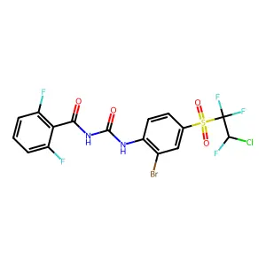 N-((2-Bromo-4-(2-chloro-1,1,2-trifluoroethyl)sulfonylphenyl)carbamoyl)-2,6-difluorobenzamide structure