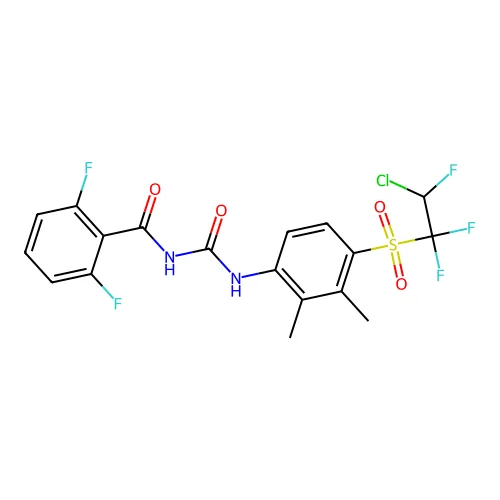 N-((4-(2-Chloro-1,1,2-trifluoroethyl)sulfonyl-2,3-dimethylphenyl)carbamoyl)-2,6-difluorobenzamide structure