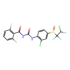N-((2-Chloro-4-(2-chloro-1,1,2-trifluoroethyl)sulfinylphenyl)carbamoyl)-2,6-difluorobenzamide structure