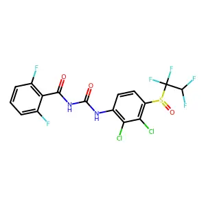 N-((2,3-Dichloro-4-(1,1,2,2-tetrafluoroethylsulfinyl)phenyl)carbamoyl)-2,6-difluorobenzamide structure
