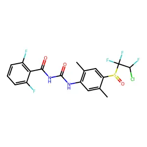 Benzamide, N-(((4-((2-chloro-1,1,2-trifluoroethyl)sulfinyl)-2,5-    dimethylphenyl)amino)carbonyl)-2,6-difluoro- structure