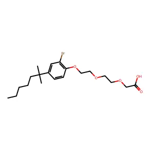 2-(2-(2-(2-Bromo-4-(2-methylheptan-2-yl)phenoxy)ethoxy)ethoxy)acetic acid structure