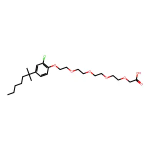 3,6,9,12-Tetraoxatetradecanoic acid, 14-(chloro-4-(1,1-dimethylhexyl)phenoxy) structure
