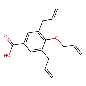 Benzoic acid, 4-(allyloxy)-3,5-diallyl- structure