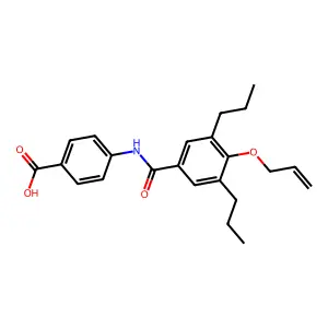 Benzoic acid, p-(4-allyloxy-3,5-dipropylbenzamido)- structure