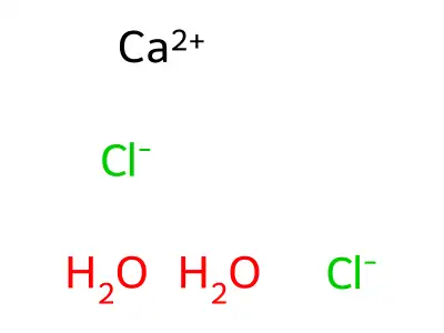 Calcium chloride hydrate structure